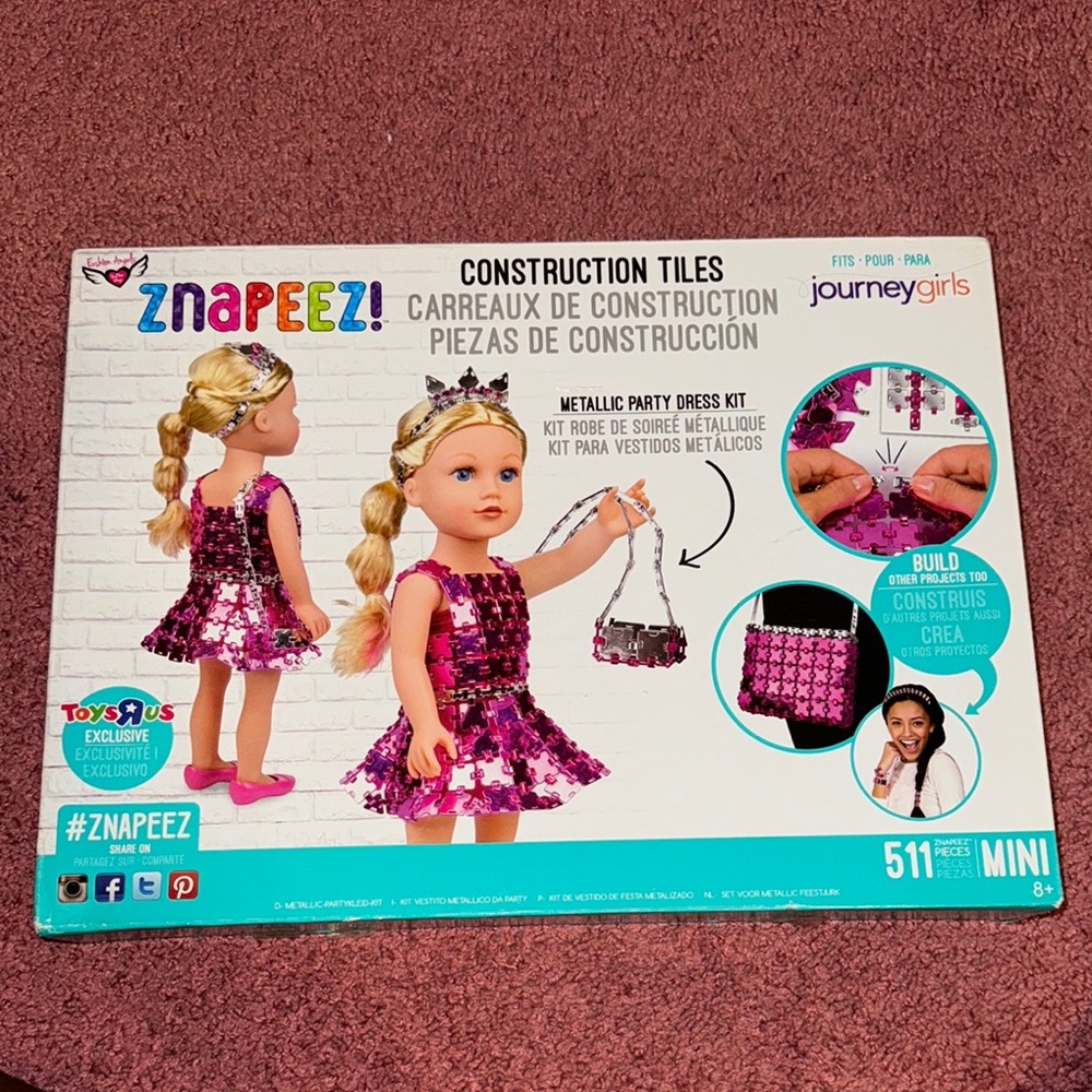 Znapeez! Sparkling Metallic Party Dress Kit Construction Tiles